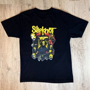 Slipknot Graphic T-Shirt Band Collage Print Black Size L Nu Metal Tee